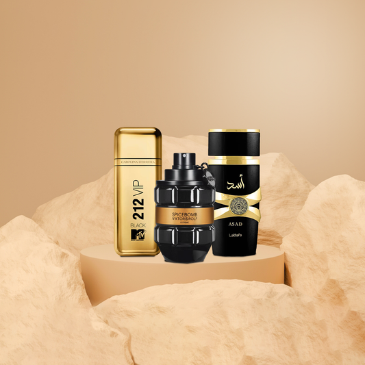 اسد ١٠٠ مل + سبايس مومب ١٠٠ مل + 212vip gold 100 ml