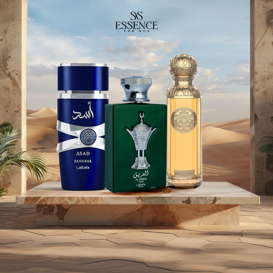 أسد زنجبار ١٠٠ مل + قصة سافا ١٠٠ مل + العريق فضي ١٠٠ مل