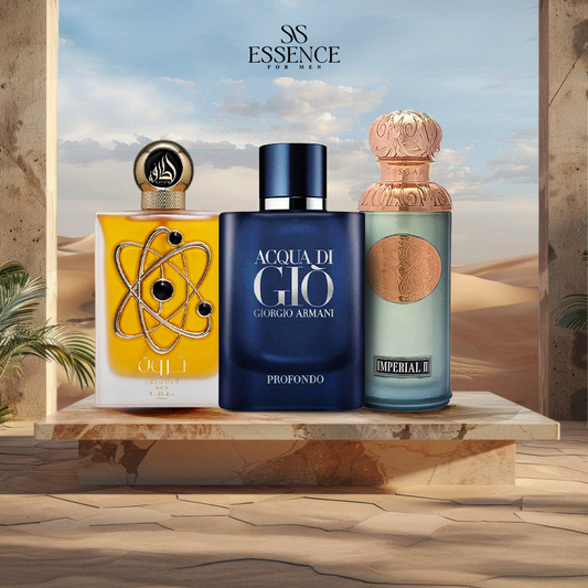 قصة امبريال ١٠٠ مل + أكوا دي جي فو ١٠٠ مل + ثروة ذهبي ١٠٠ مل