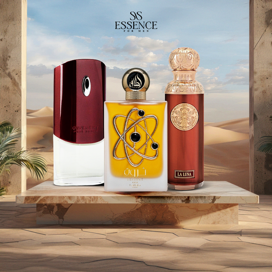 ثروة ذهبي ١٠٠ مل + قصة لونا ١٠٠ مل + جيفنشي بني ١٠٠ مل