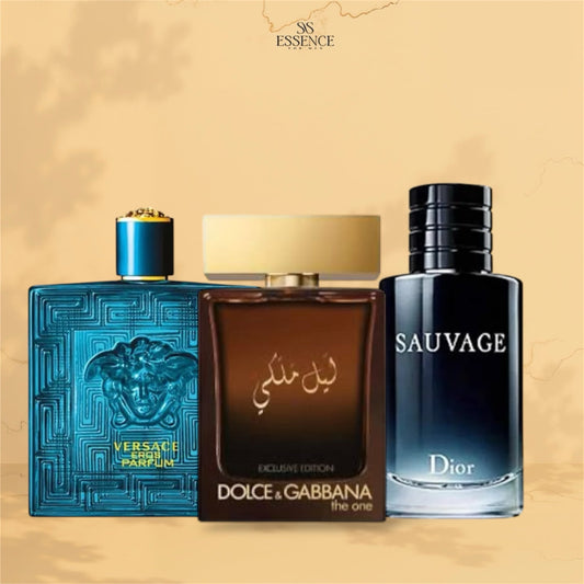 Versace Eros 100 ml + Sauvage 100 ml + Lel Malake 100 ml
