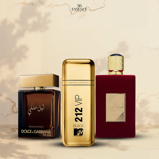 ليل ملكي 100مل + 212 بلاك MTV 100مل + أميرات العرب 100مل