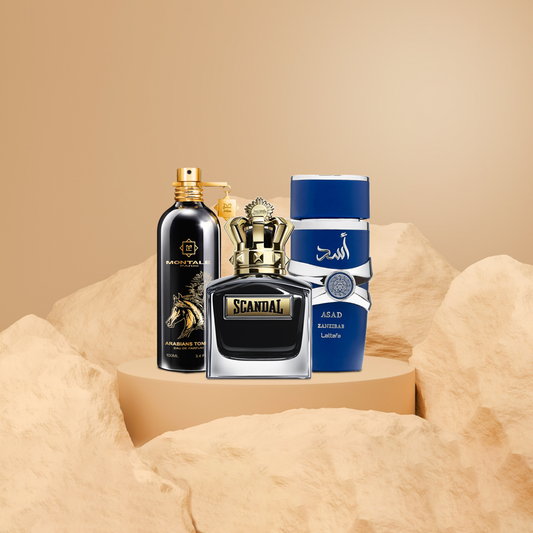 اسد زنجبار ١٠٠ مل  + مونتال ١٠٠ مل  + سكاندل ١٠٠ مل