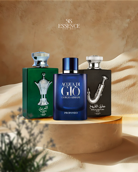 العريق الفضي + عشق الشيوخ فضي +  اكوا دي جي