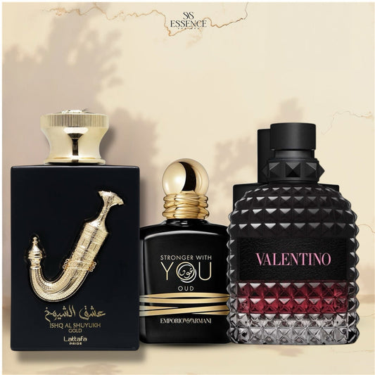 الشيخ الدهبي 100مل+ فالنتينو 100مل + سترونج وز يو 100مل
