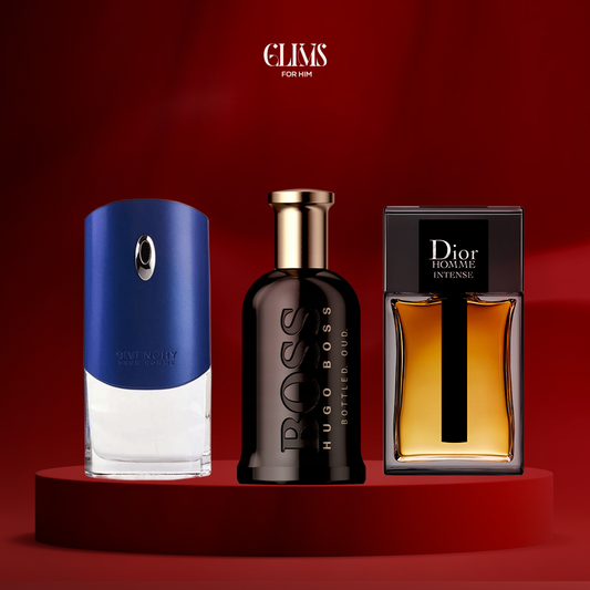 Dior Homme Intense 100 ml + Hugo Boss Black 100 ml + Givenchy Blue 100 ml