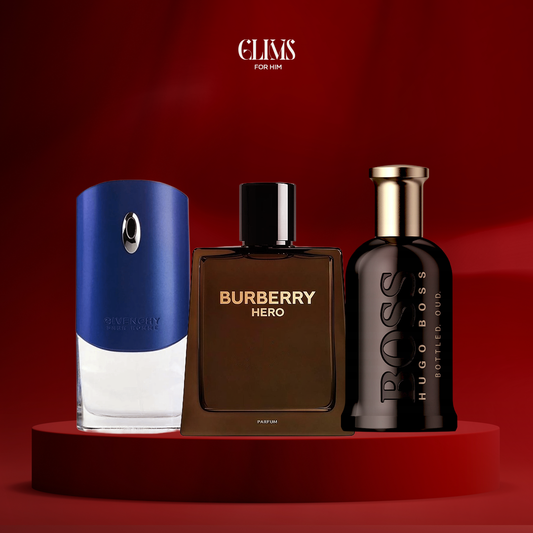 Givenchy Blue 100 ml + Burberry Hero 100 ml + Hugo Boss Black 100 ml