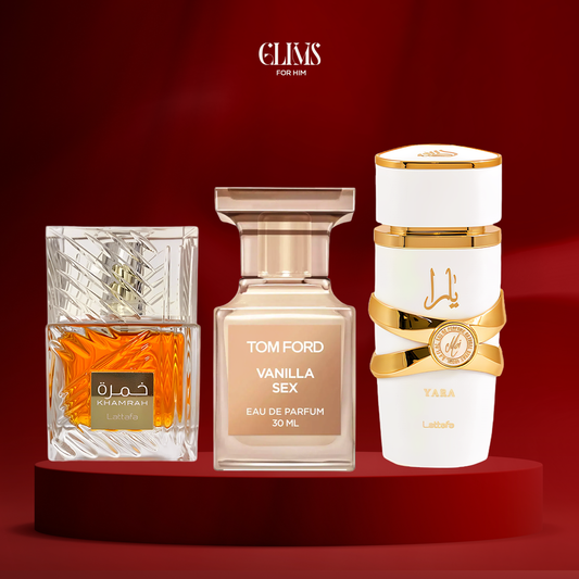 Whit Yara 100ml + Tom ford Vanilla Sex 100ml + khamra 40ml