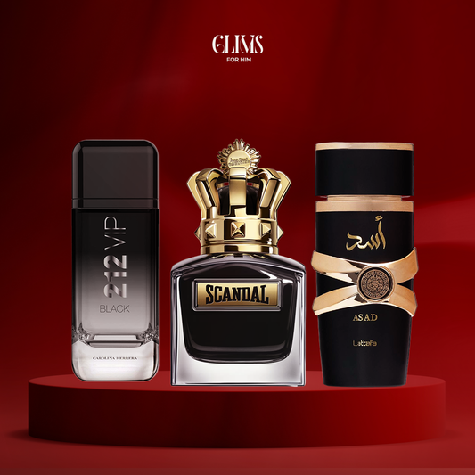 اسد ١٠٠ مل + سكاندل ١٠٠ مل + 212vip black 100 ml