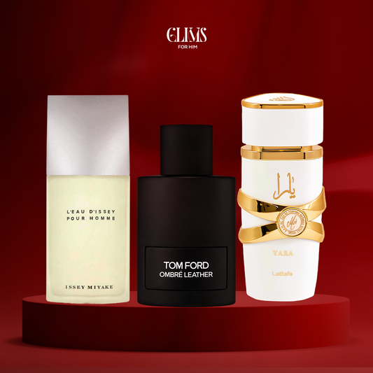 Issey Miyake 100 ml + Yara 100 ml + Tom Ford  Ombre Leather 100 ml