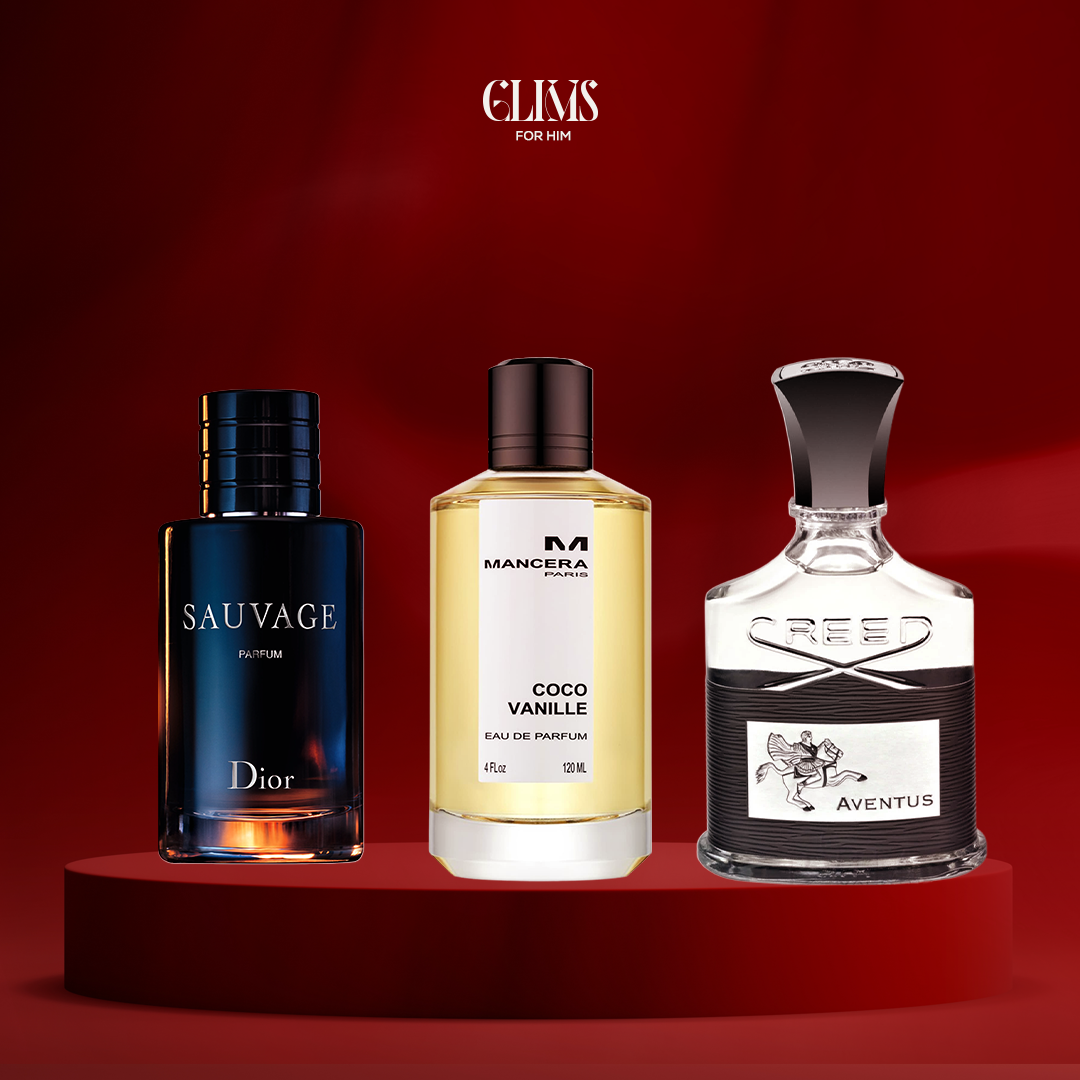 Creed Aventus 100ml + Roses Vanille 100 ml + Sauvage 100ml